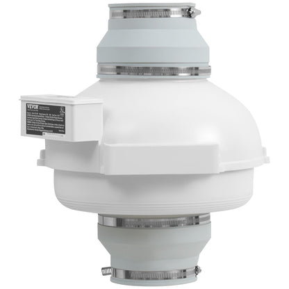 4" to 4.5" Radon Mitigation Fan System Quiet 380CFM Inline Duct Waterproof