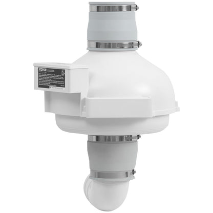 4" to 3.5" Radon Mitigation Fan System Kit Quiet 260 CFM Inline Duct Fan