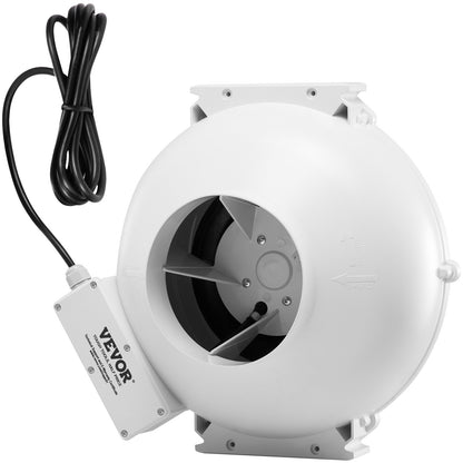 6" to 4.5" Radon Mitigation Fan System Kit Quiet 380 CFM Inline Duct Fan