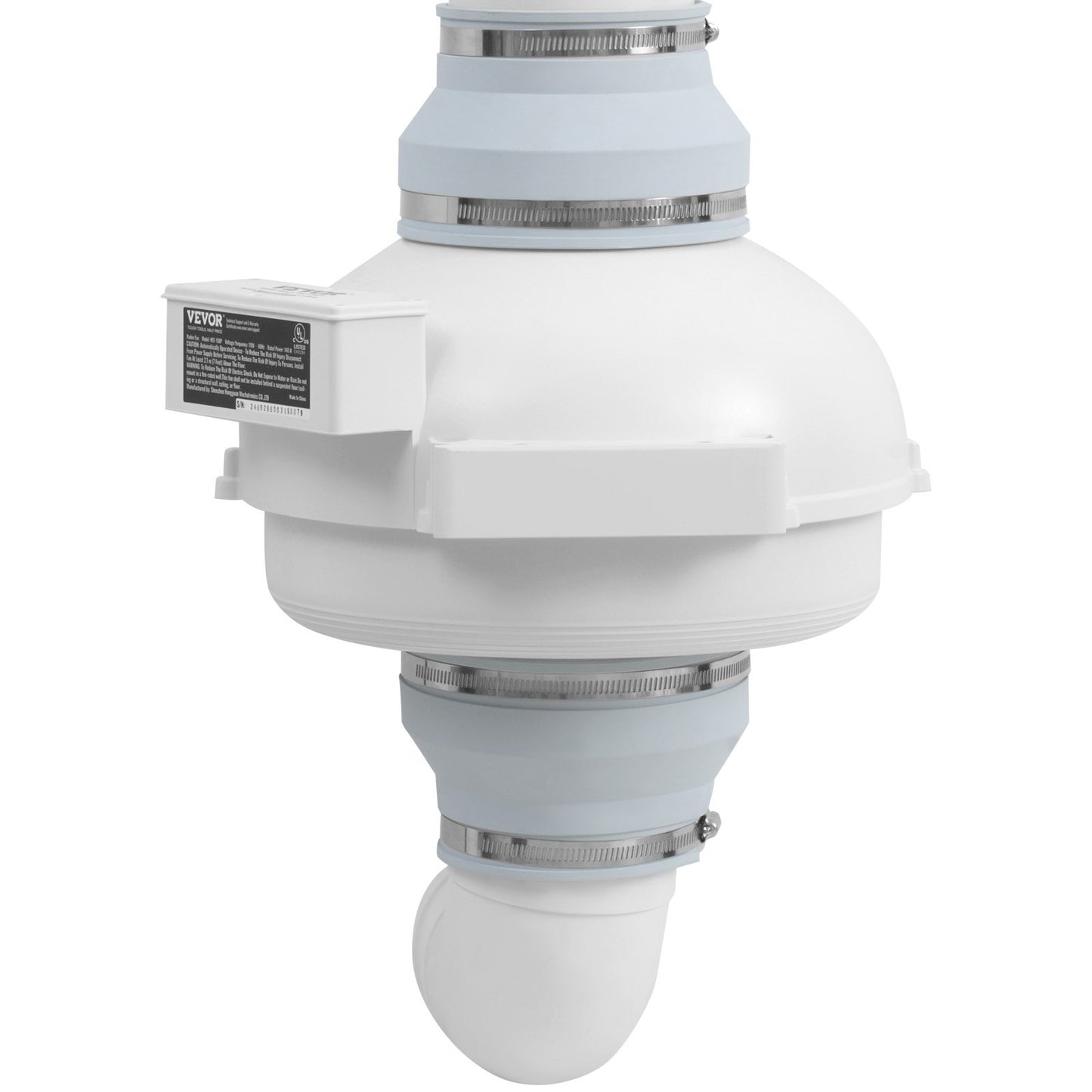 6" to 4.5" Radon Mitigation Fan System Kit Quiet 380 CFM Inline Duct Fan