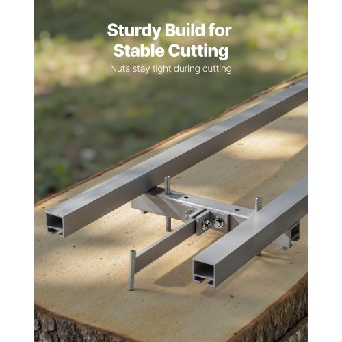 Skenstyrningssystem, 3,66 m 4 tvärstänger kedjesågssatser, sågrälssystem i aluminium som fungerar med motorsåg, 2 kilar, justerbart skenstyrningssystem för byggare och träarbetare |  EU