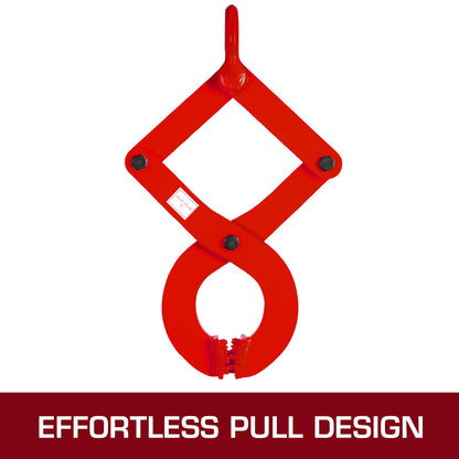 2T Pallet Puller Steel Single Scissor Red Pallet Puller Clamp 4409 LBS Capacity Pallet Grabber 6.3 Inch Jaw Opening x 0.5 Inch Jaw Height arbitrarily Changed to Adjust The use