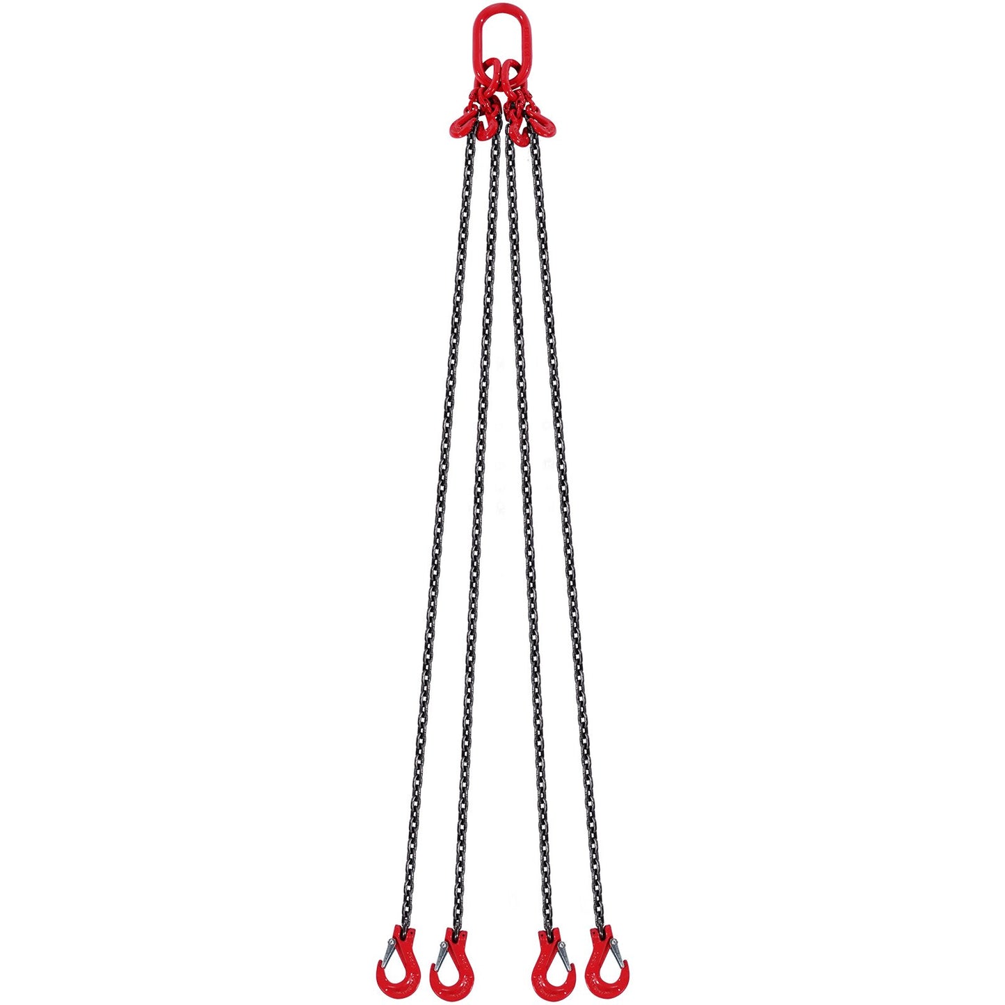 1/4" x 5" Kettenschlinge 4-Strang G80 Hebekette mit Greifhaken 6600 lbs