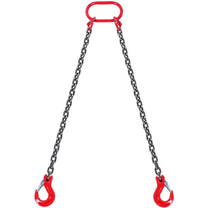 5/16" x 5" kedjesling 2 ben G80 lyftkedja med gripkrokar 6600 lbs