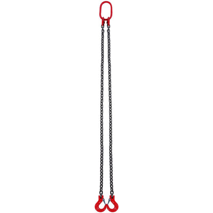 5/16" x 5" kedjesling 2 ben G80 lyftkedja med gripkrokar 6600 lbs