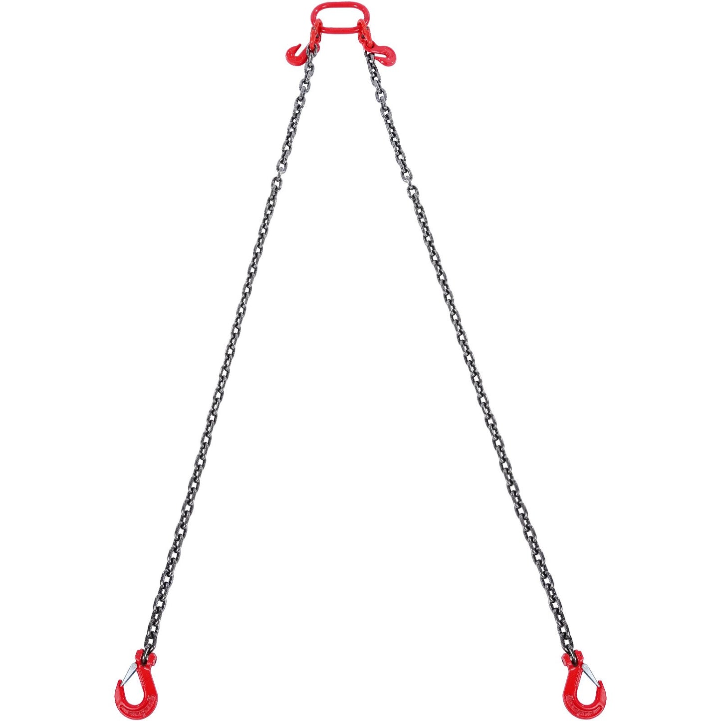 3/8" x 6" Chain Sling 2 Leg G80 Lifting Chain with Grab Hooks 11000 lbs
