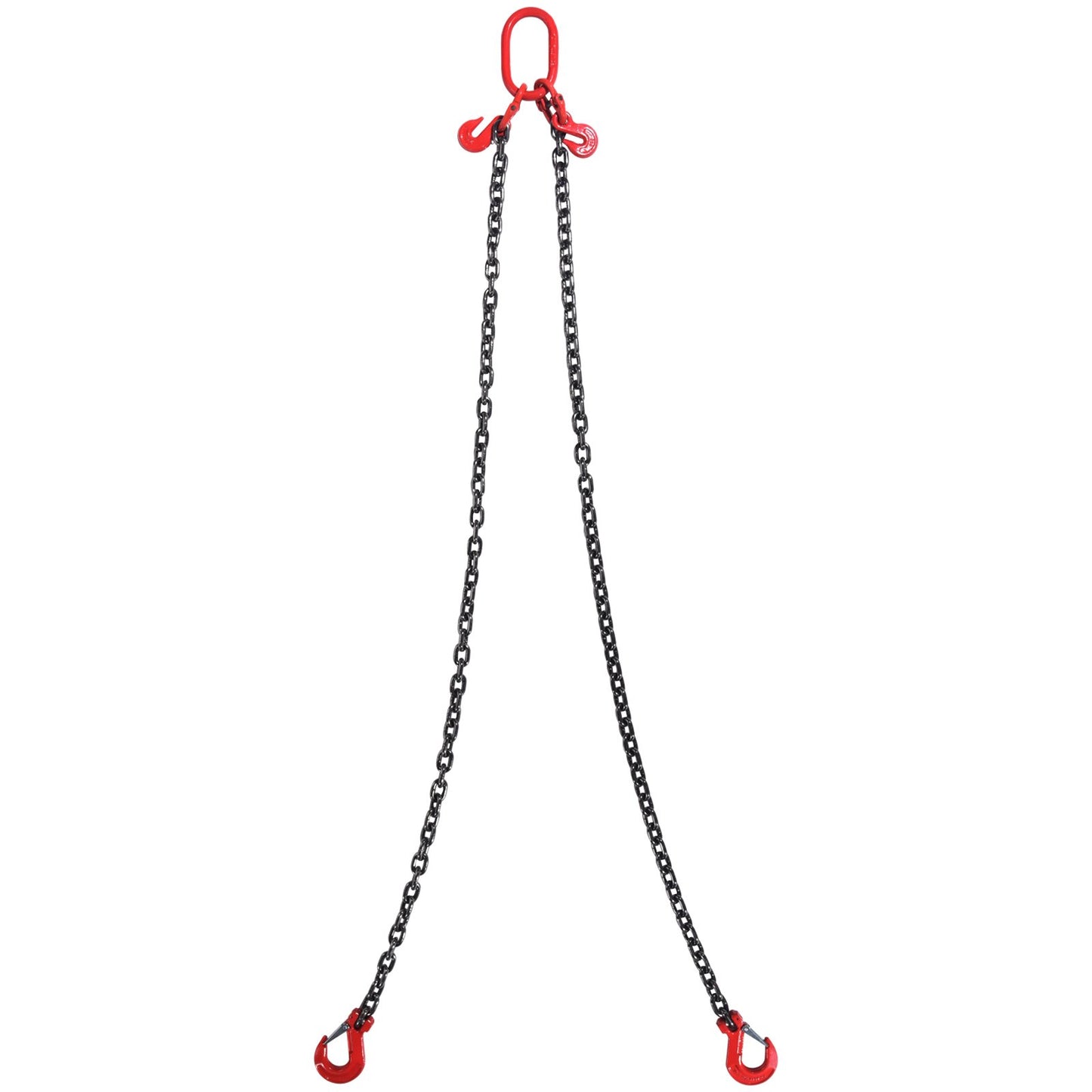 3/8" x 6" Chain Sling 2 Leg G80 Lifting Chain with Grab Hooks 11000 lbs