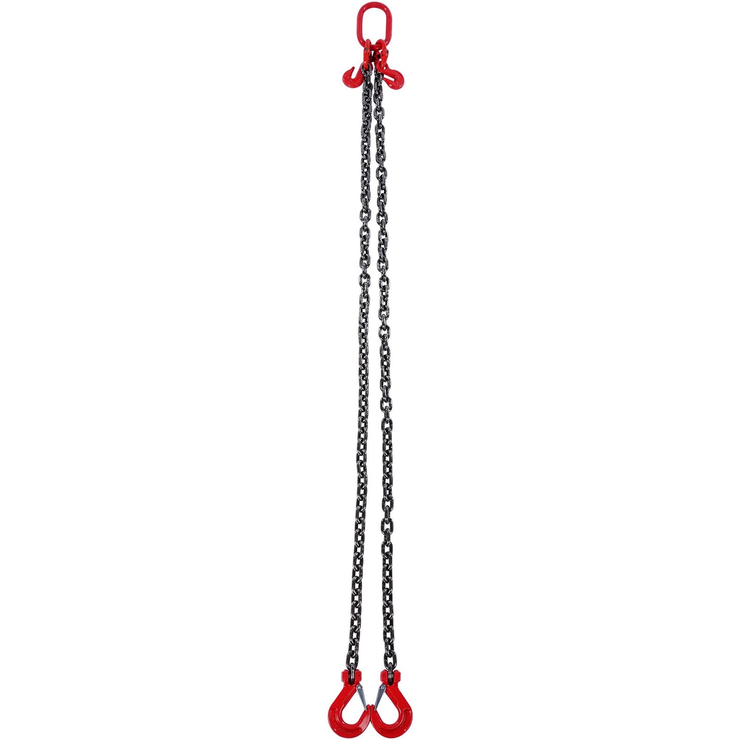 3/8" x 6" Chain Sling 2 Leg G80 Lifting Chain with Grab Hooks 11000 lbs