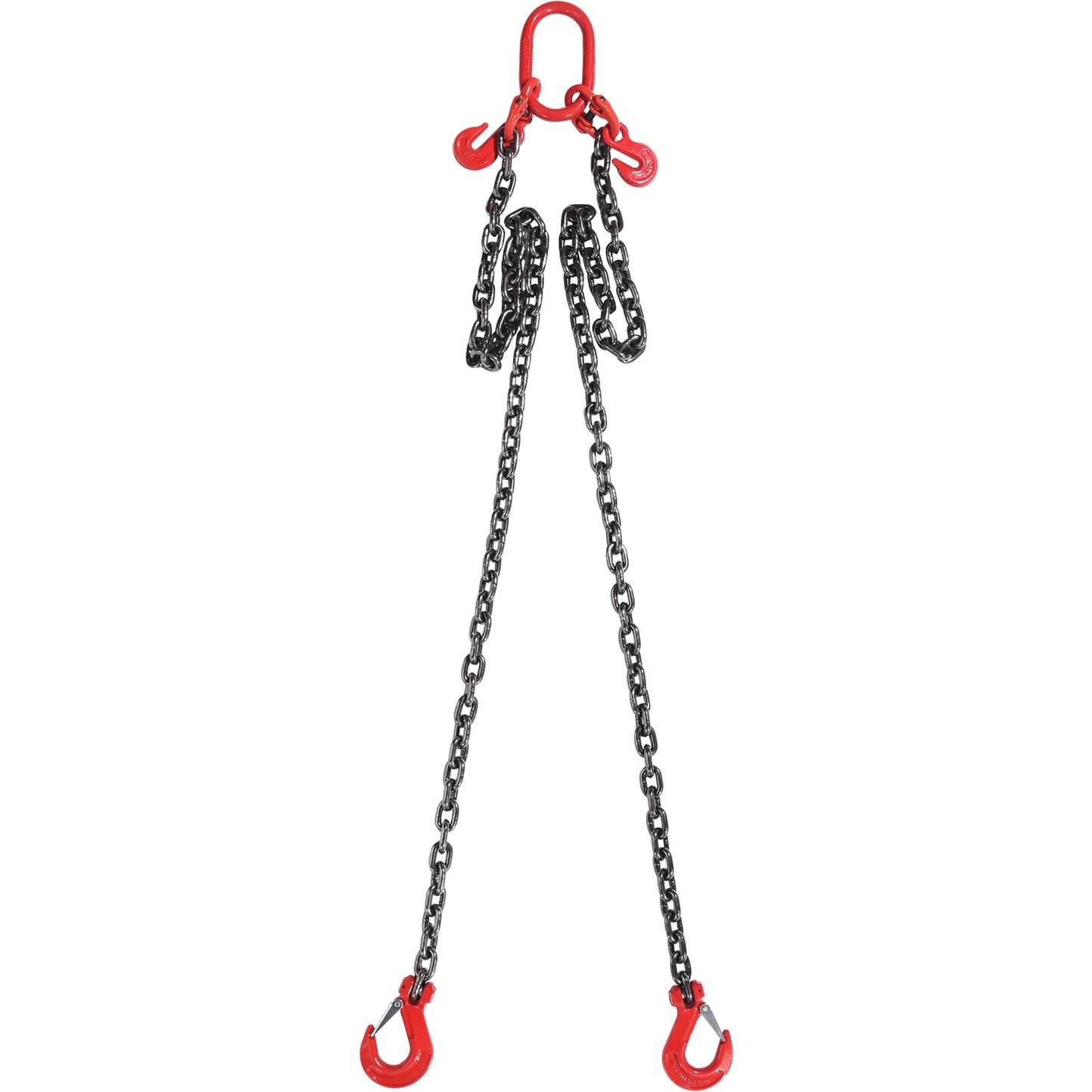 3/8" x 6" Chain Sling 2 Leg G80 Lifting Chain with Grab Hooks 11000 lbs