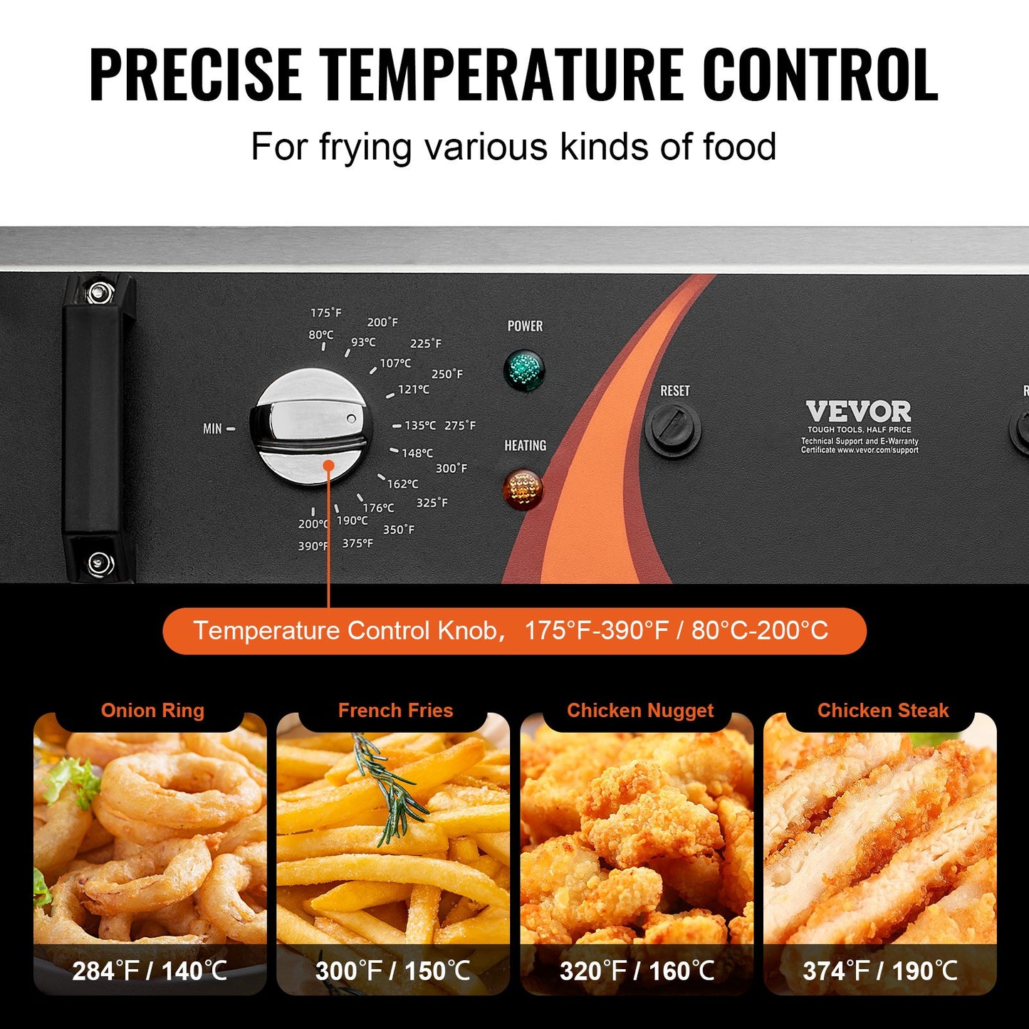 Commercial Electric Deep Fryer Deep Fryer Countertop 3000W 30.6Qt/29L