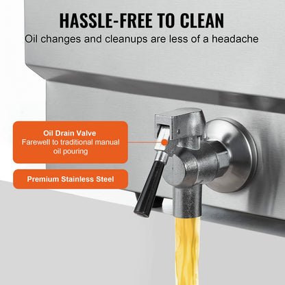 Commercial Electric Deep Fryer Deep Fryer Countertop 3000W 30.6Qt/29L