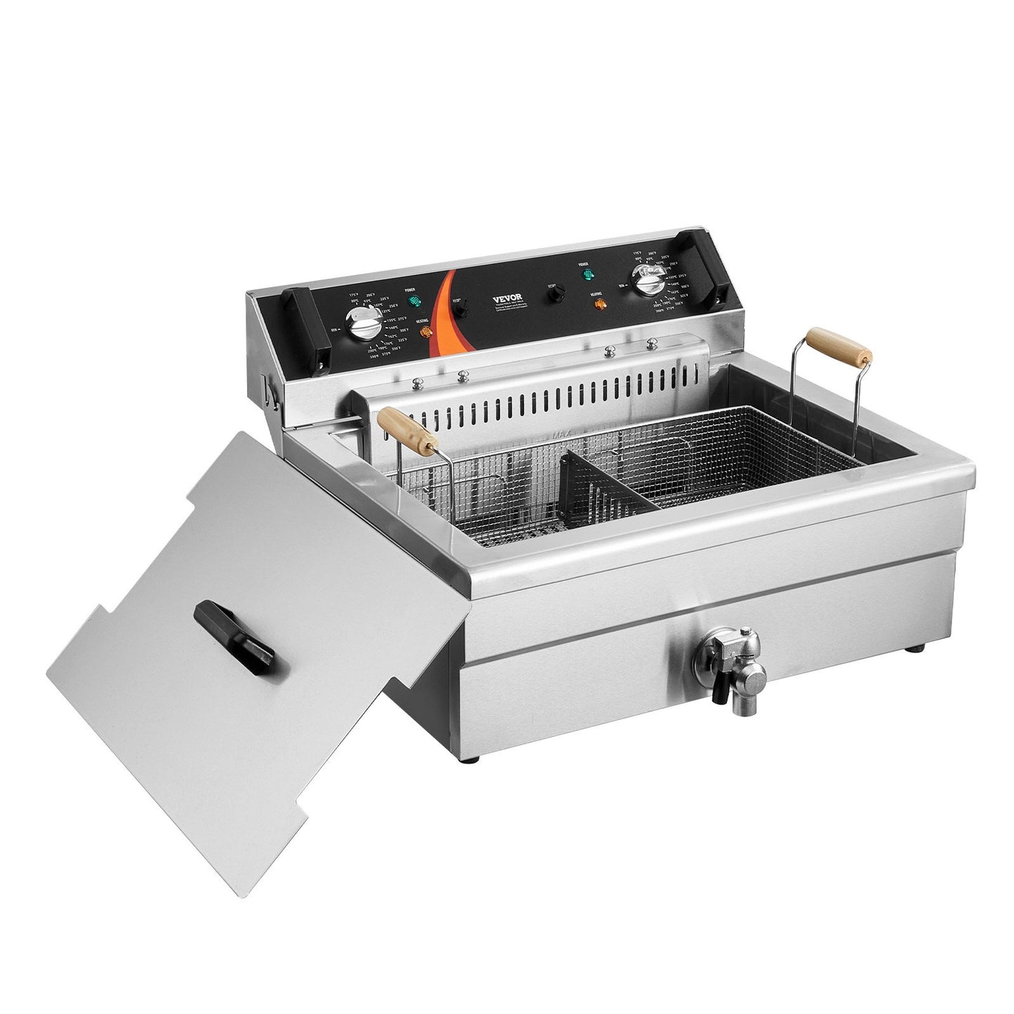 Commercial Electric Deep Fryer Deep Fryer Countertop 3000W 30.6Qt/29L