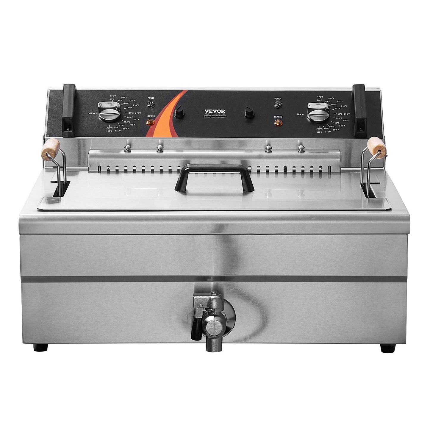 Commercial Electric Deep Fryer Deep Fryer Countertop 3000W 30.6Qt/29L