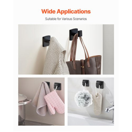 Mattsvart Badrumsbeslagset, 5 delar Badrumstillbehörsset, Handdukshängare i rostfritt stål 40 cm, Handduksställ, 2 Badrockskrokar, Toalettpappershållare för Badrum, Väggmonterad |  EU