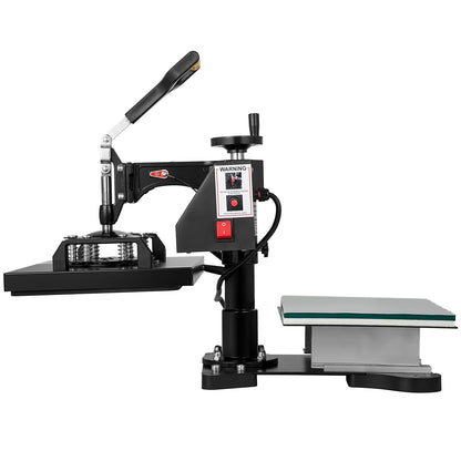 Wärmepresse, 10 x 12 Zoll/25 x 30 cm, 2-in-1-Clamshell-Sublimationstransferdrucker mit Teflonbeschichtung, digitale, präzise Wärmeregelung, Powerpress für T-Shirts, Hüte und Kappen