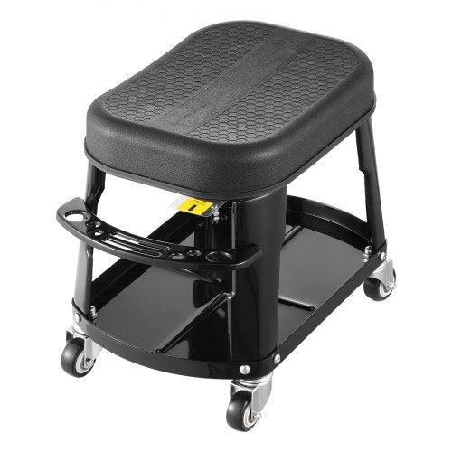 Mechanical Stool Rolling Workshop Seat 300 lbs Load with Wheels and Tool Tray | EU
