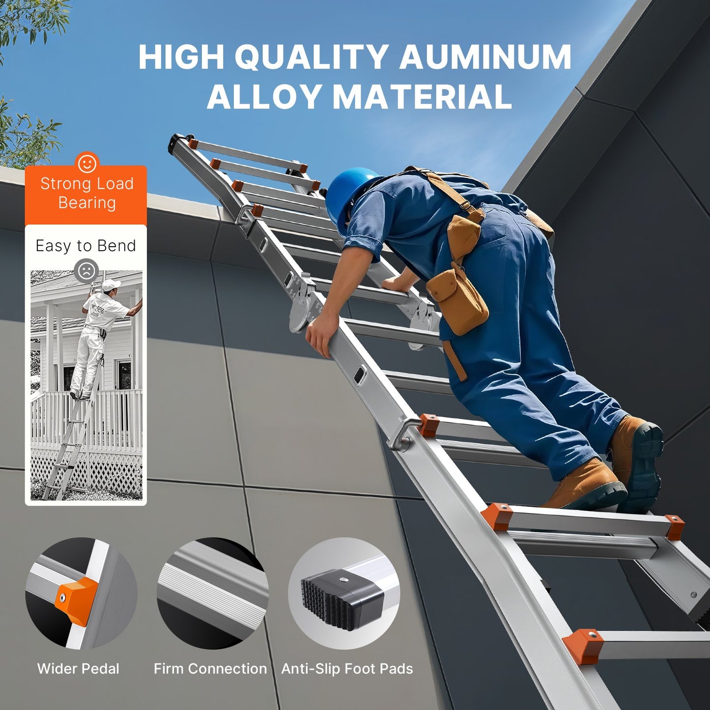 Teleskopstege En ram 19 FT förlängning multifunktion för läxor