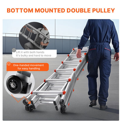 Teleskopstege En ram 20 FT förlängning multifunktion för läxor