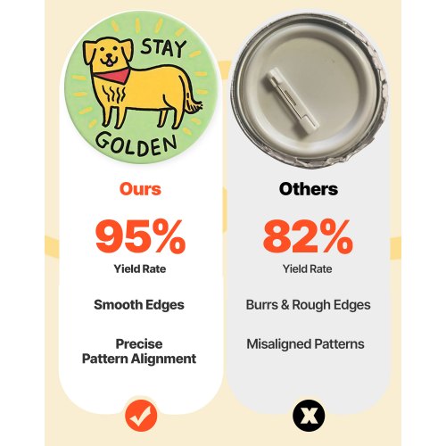 Button Machine Plastic Needle Maker 32/58/75mm 3-in-1 300 Pieces | EU