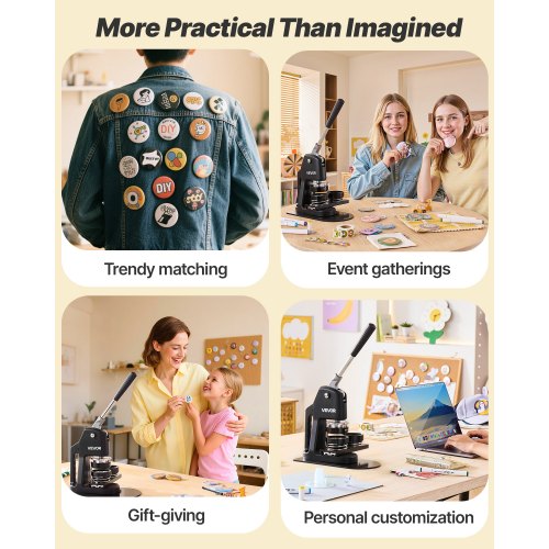 Button Machine Plastic Needle Maker 32/58/75mm 3-in-1 300 Pieces | EU