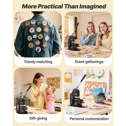 Button Machine Plastic Needle Maker 32/58/75mm 3-in-1 300 Pieces | EU