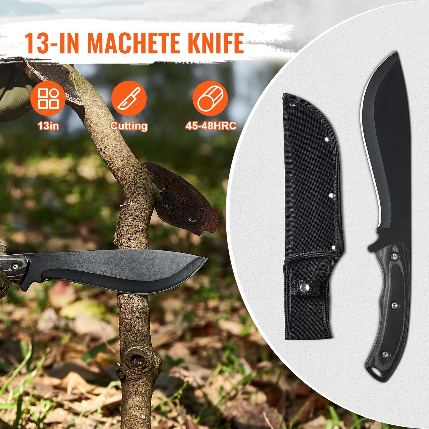 Jagdmesser und Axt Combo Set Scheide Feststehendes Messer Camping