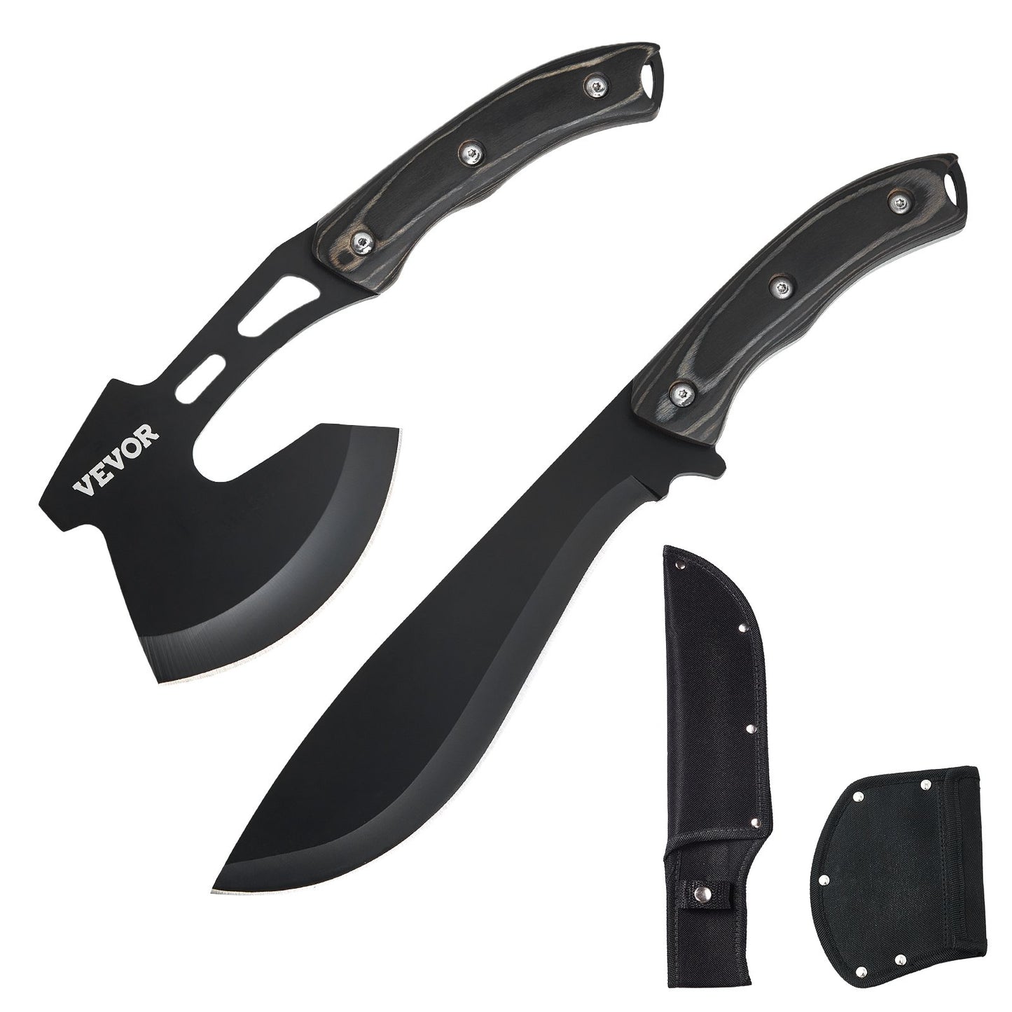 Jagdmesser und Axt Combo Set Scheide Feststehendes Messer Camping