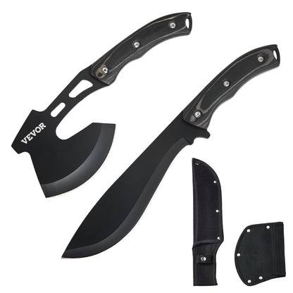 Jagdmesser und Axt Combo Set Scheide Feststehendes Messer Camping