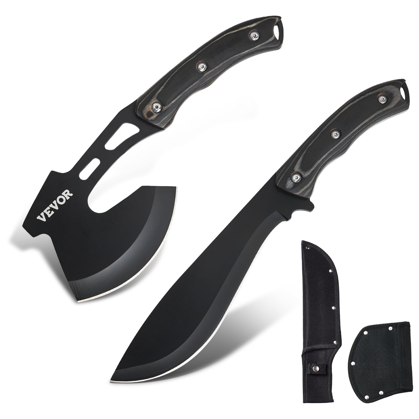 Jagdmesser und Axt Combo Set Scheide Feststehendes Messer Camping