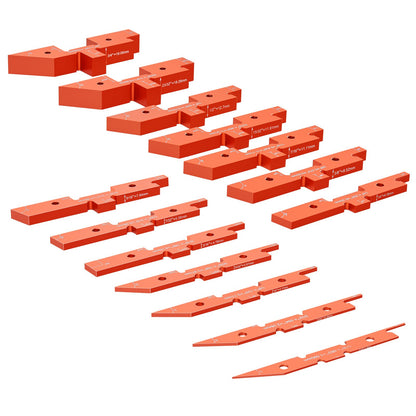 Router Bord Setup Bars 14PCS Precision Aluminium Setup Blocks Höjdmätare
