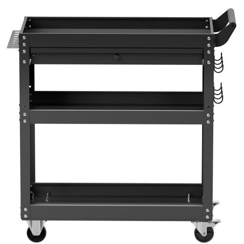 4-Tier Tool Cart on Wheels 350 lb Rolling Work Cart with Drawer and Pin Board | EU
