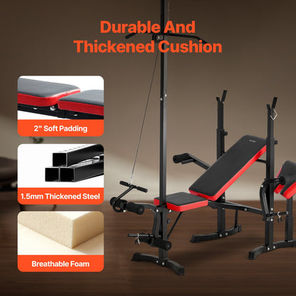 Weight bench Sit up bench for home gym Strength training Adjustable