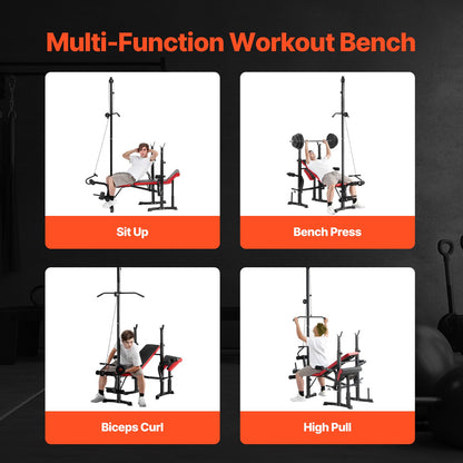 Weight bench Sit up bench for home gym Strength training Adjustable