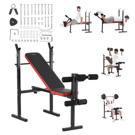 Weight Bench Sit Up Bench Home Gym Strength Training Adjustable Foldable