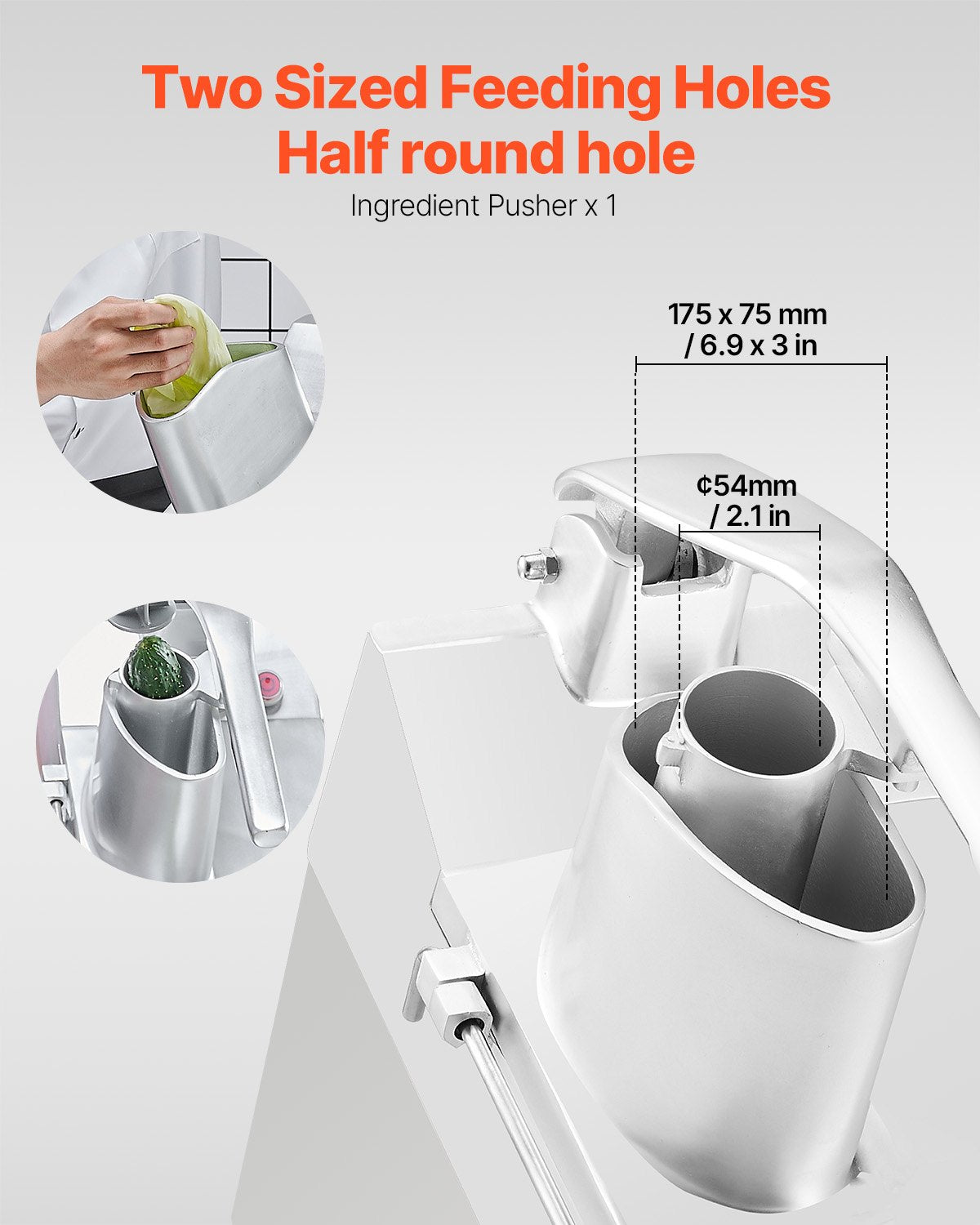 Food processor and vegetable chopper with 6 food-grade stainless steel blades