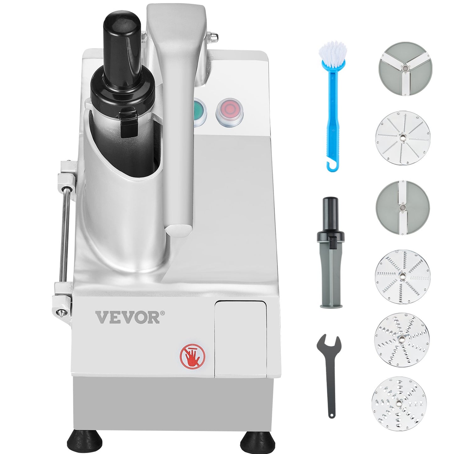 Food processor and vegetable chopper with 6 food-grade stainless steel blades