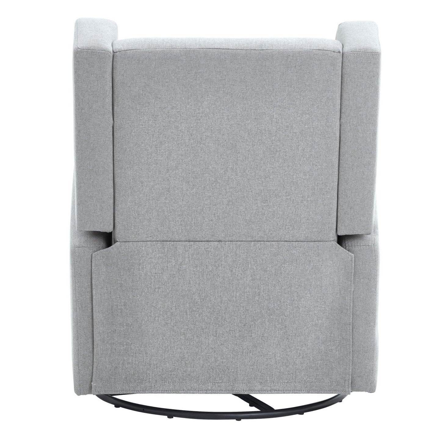 Electronic Power Recliner och Swivel Glider, 113,4 kg Vikt Kapacitet Swivel Glider Liggstol med justerbar vinkel, Polyester Surface Recliner Rocker för vardagsrum, sovrum, ljusgrå