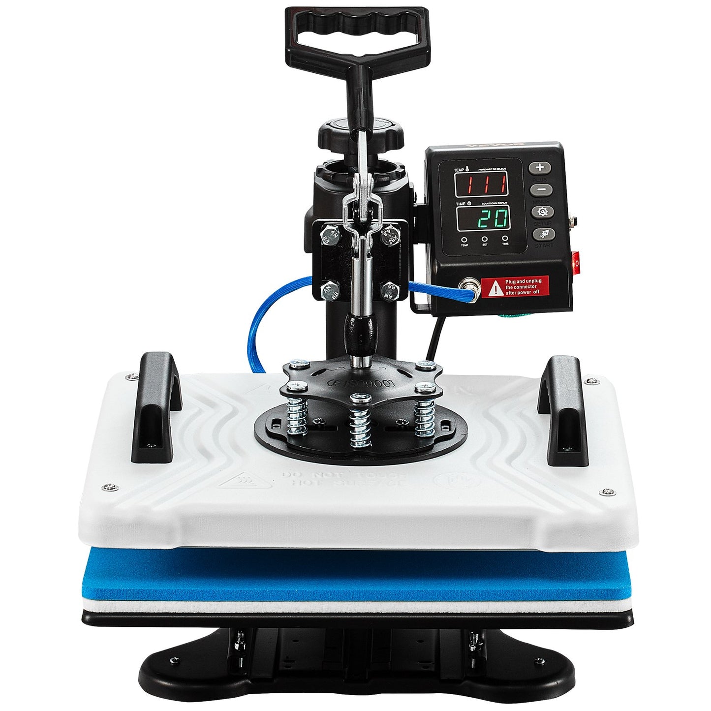 Heat Press 12X15 Inch 10 In 1 Heat Press 1000W Heat Press Machine with 360° Rotation Swing Away White Heat Press T-shirt Sublimation Machine Double Tube Heating for DIY Pens Caps Mugs and Shirts