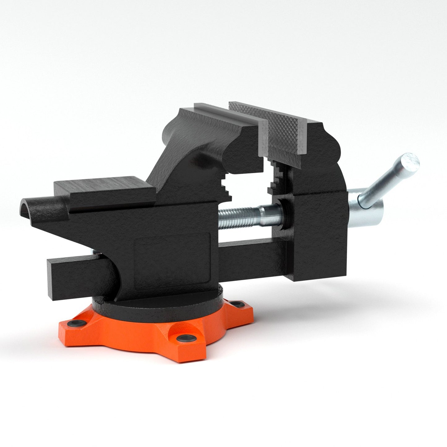 Bench vice, 4.5-inch jaw width 3.3-inch jaw opening, 240-degree swivel locking base Multi-function vice with anvil, heavy-duty cast iron vice with bolts and nuts, for drilling, pipe cutting