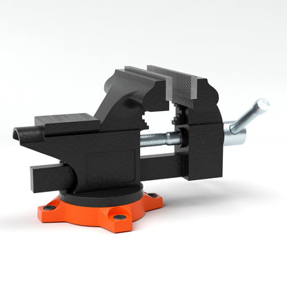Bench vice, 4.5-inch jaw width 3.3-inch jaw opening, 240-degree swivel locking base Multi-function vice with anvil, heavy-duty cast iron vice with bolts and nuts, for drilling, pipe cutting