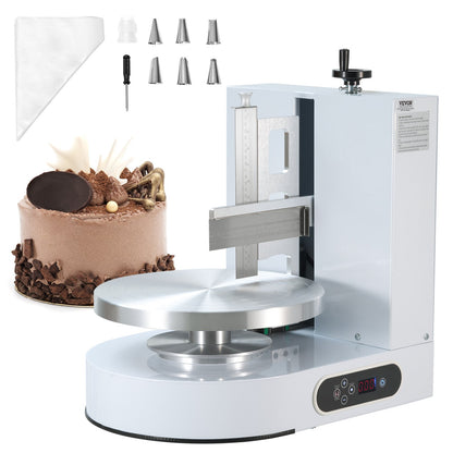 Cake Decorating Machine Cake Frosting Spread for 4" to 12" Cake White
