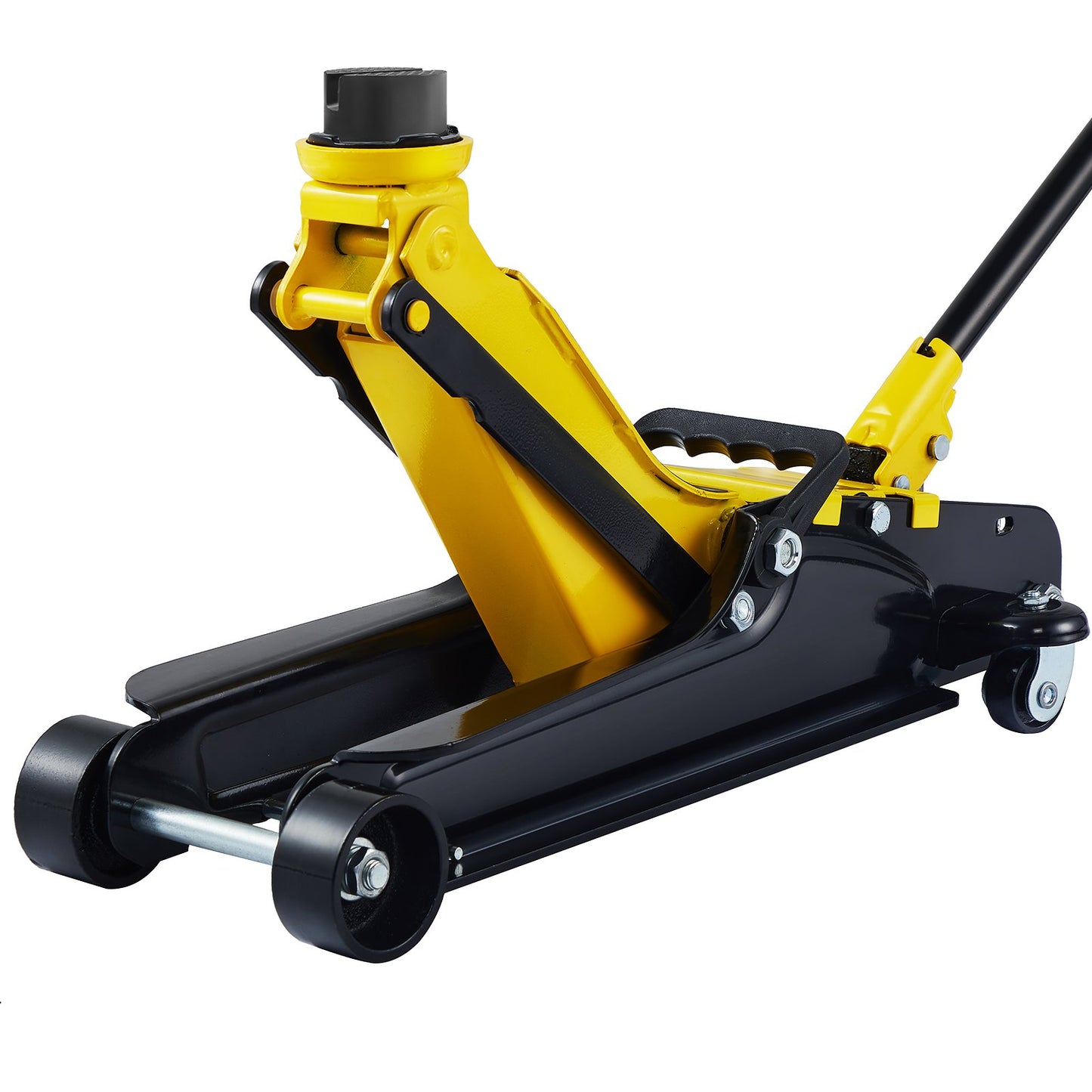 Golvdomkraft, 2,5 ton lågprofils golvdomkraft, kraftigt stål Racing golvdomkraft med enkelkolvlyftpump, golvdomkraftslyftområde 85 mm-380 mm