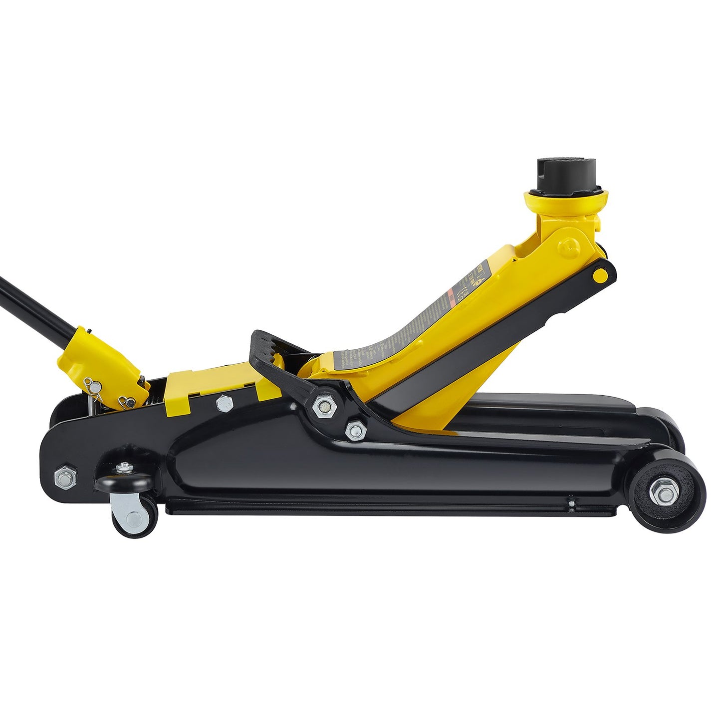 Golvdomkraft, 2,5 ton lågprofils golvdomkraft, kraftigt stål Racing golvdomkraft med enkelkolvlyftpump, golvdomkraftslyftområde 85 mm-380 mm
