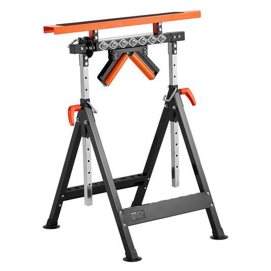 4-i-1 Woodworking Roller Stand Max belastning 440 lb Justerbar höjd 33-50 tum