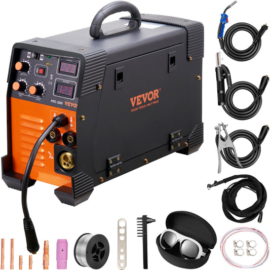 MIG Welder 200 Amp MIG LIFT TIG Arc Welder 3 in 1 Welder Welder Machine 220V TIG Welder Lift ARC Welder MMA Stick IGBT DC Inverter Welder Digital Display Combo Welding Machine
