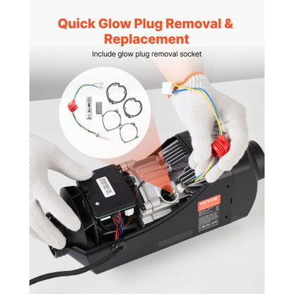 8V Glödstiftsreparationssats, Glödstiftsvärmare, Underhållssats för parkeringsvärmare med atomiseringsnät, Kompatibel med 2KW 5KW 8KW Dieselluftvärmare, Dieselvärmaredelar för Bil/Lastbil |  EU