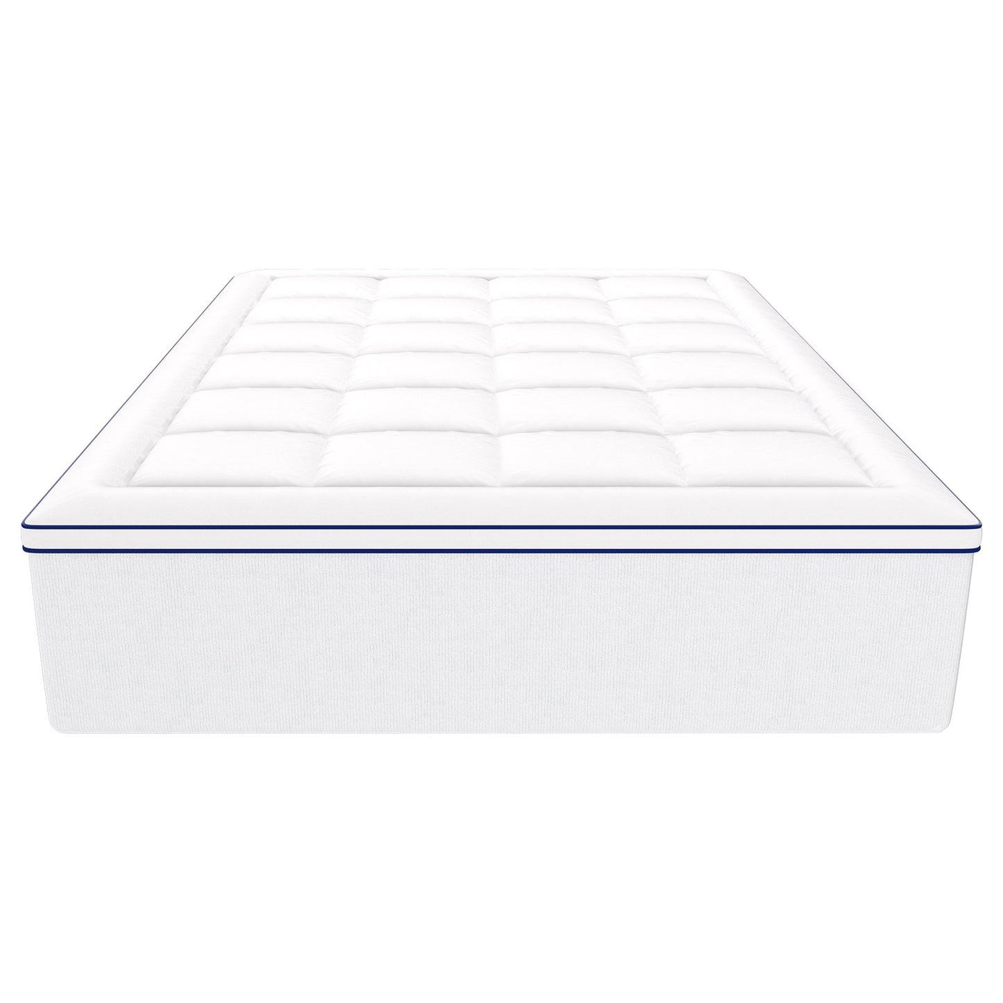 Madrass Topper Premium Memory Foam Fiber Fill Queen 76,2 mm Tjocklek