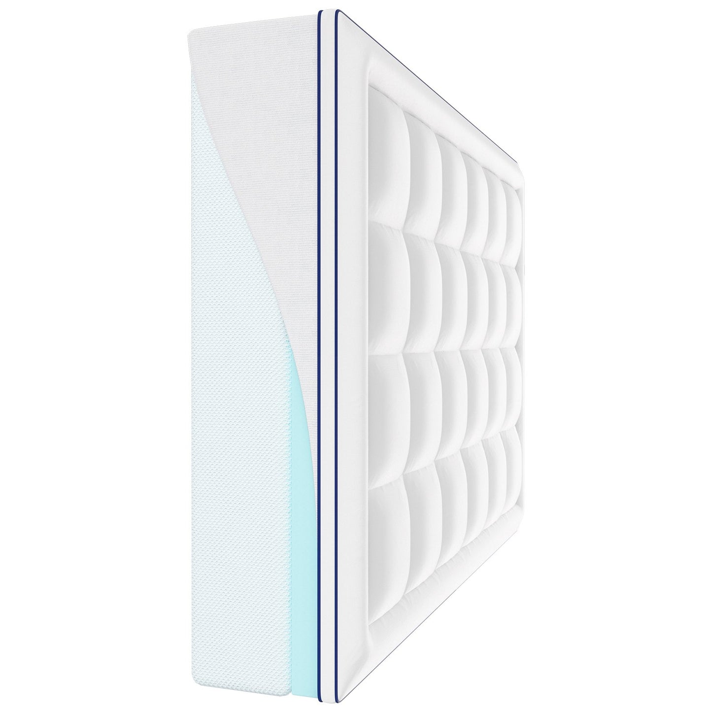 Madrass Topper Premium Memory Foam Fiber Fill Queen 76,2 mm Tjocklek