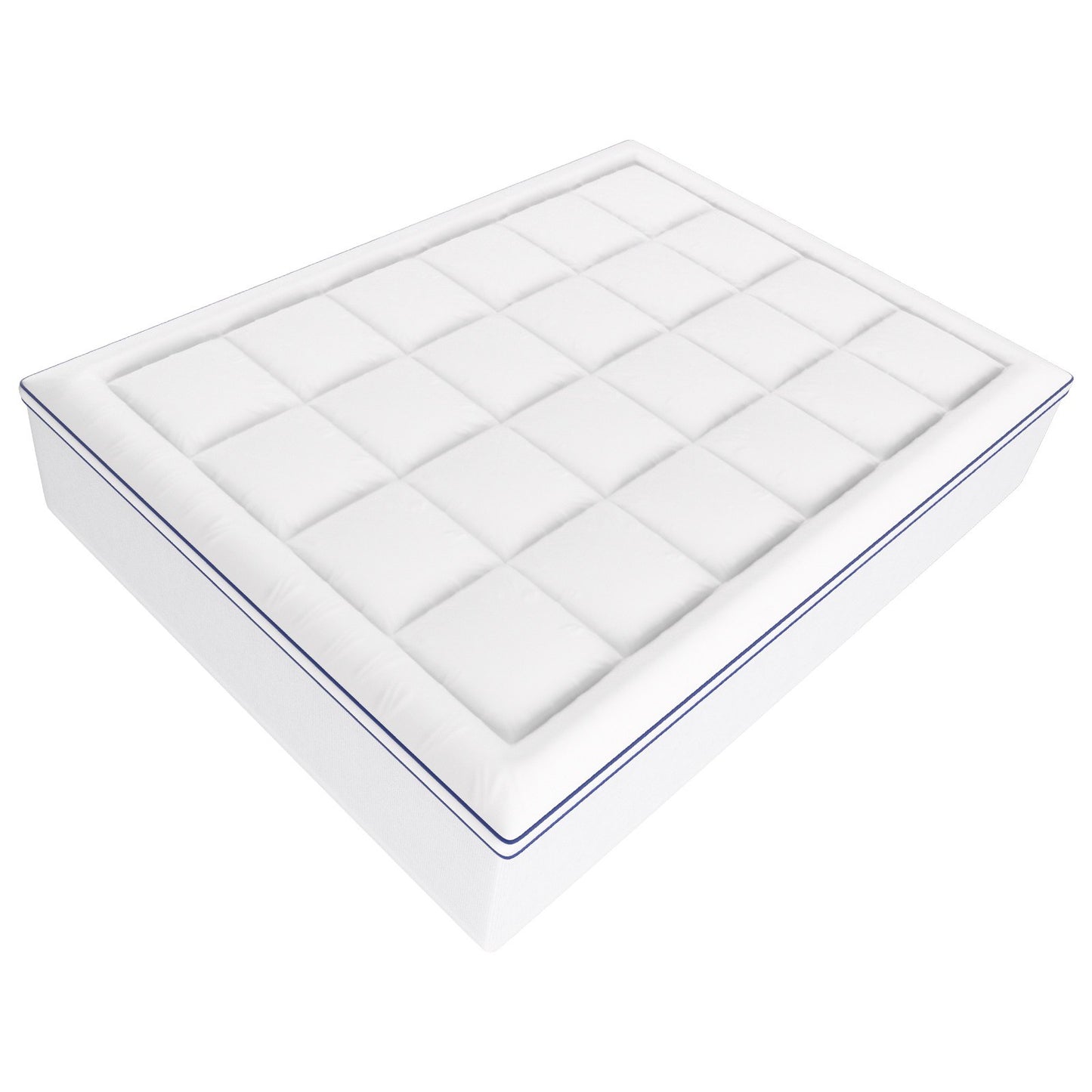 Madrass Topper Premium Memory Foam Fiber Fill Queen 101,6 mm Tjocklek