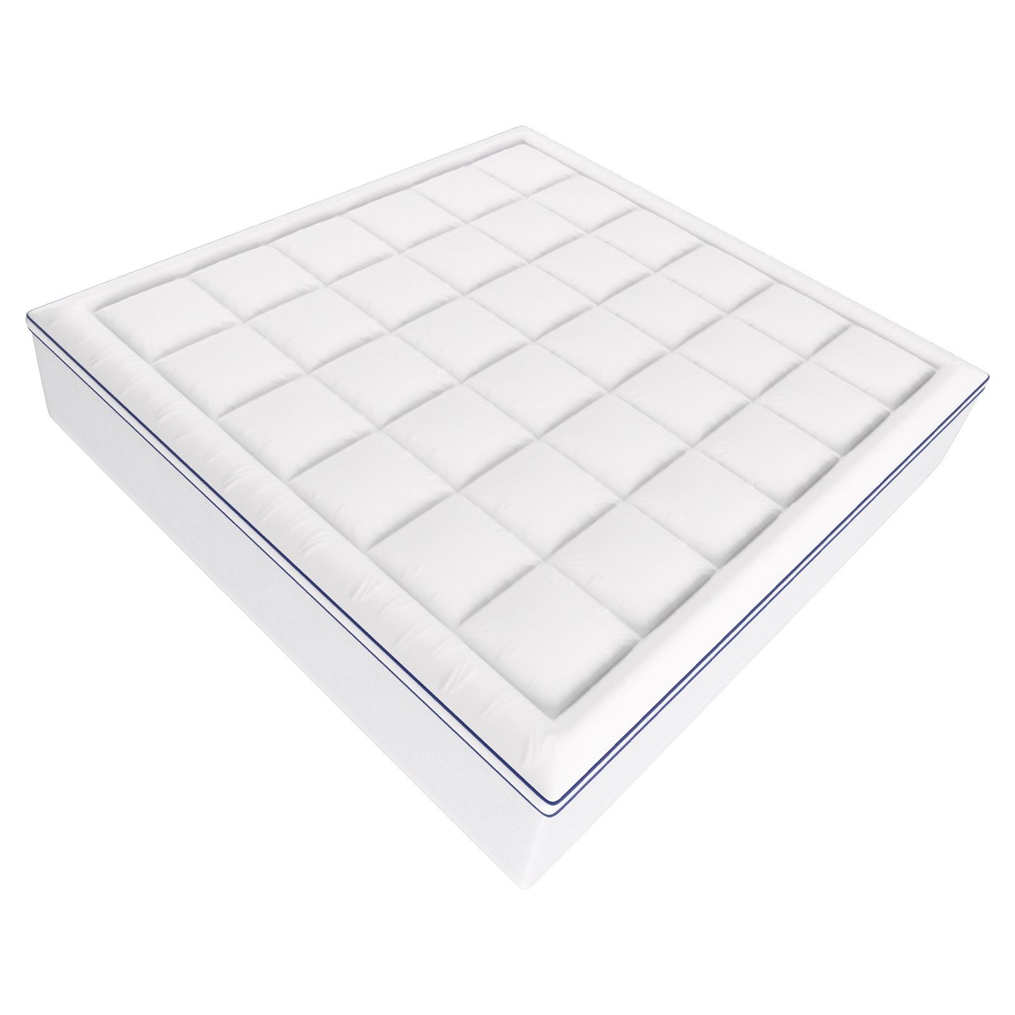 Madrass Topper Premium Memory Foam Fiber Fill King 101,6 mm Tjocklek
